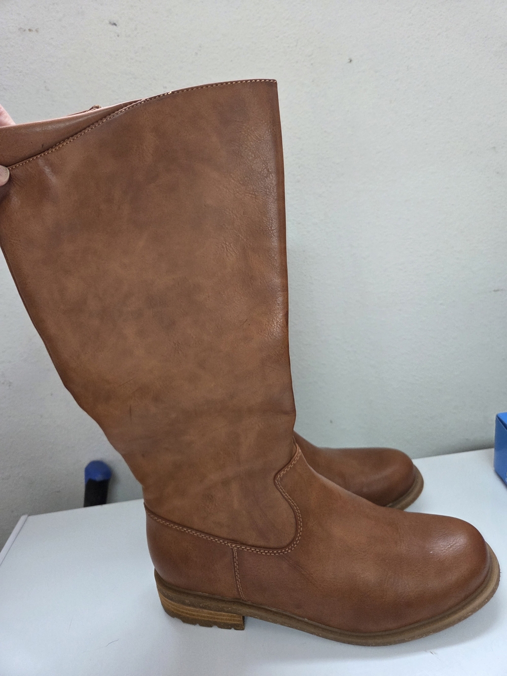 Franco Sarto Tall Chestnut Brown Leather Boots